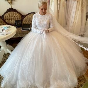 Ballgown Wedding Dress with Long Train
